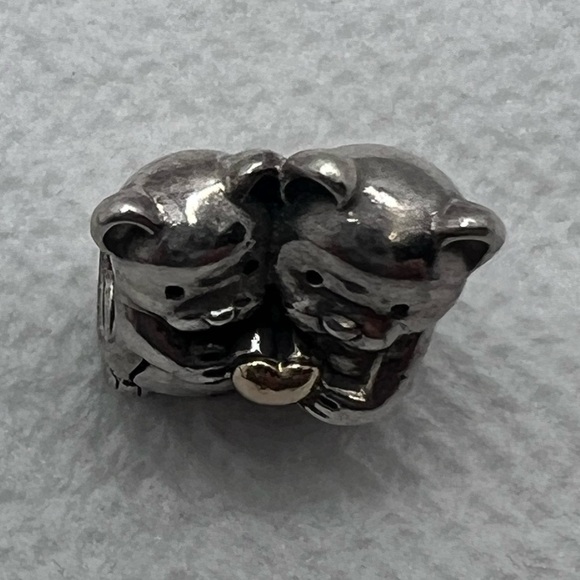 Pandora Bear Hug Charm with 14k Gold Heart - Picture 4 of 7